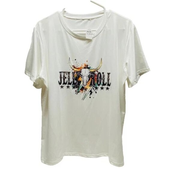 Jelly Roll Graphic T-Shirt Women's 2XL Short Sleeve Crewneck Country Western NWT - Picture 1 of 8